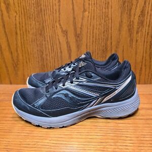 Saucony Cohesion Womens Running Shoes Black Gray Athletic Sneakers Size 9